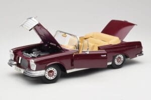 Mercedes 280SE W108 Bordeaux Rød Maisto 1:18 31811 Metal — billede 2 af 8
