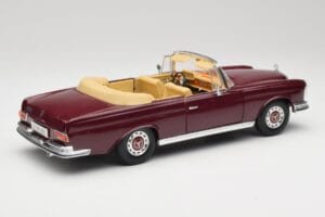 Mercedes 280SE W108 Bordeaux Rød Maisto 1:18 31811 Metal — billede 3 af 8