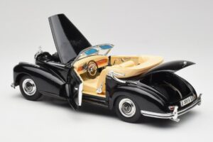 Mercedes 300 S W188 Cabriolet Sort Tchibo 1:18 36782 Metal — billede 5 af 8
