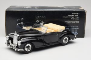 Mercedes 300 S W188 Cabriolet Sort Tchibo 1:18 36782 Metal — billede 8 af 8