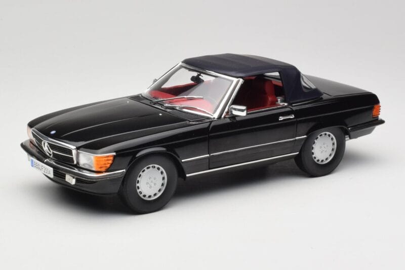 Mercedes 300 SL R107 Sort Norev 1:18 183511 Metal