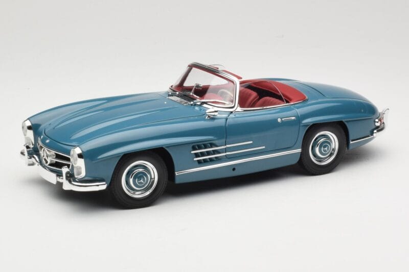 Mercedes 300 SL W198 Roadster Blå Minichamps 1:18 180039035 Metal