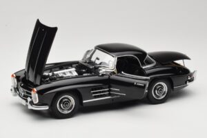 Mercedes 300 SL W198 Roadster With Hardtop Sort Minichamps 1:18 180039040 Metal — billede 2 af 8
