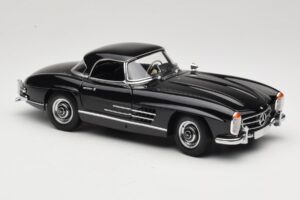 Mercedes 300 SL W198 Roadster With Hardtop Sort Minichamps 1:18 180039040 Metal — billede 6 af 8