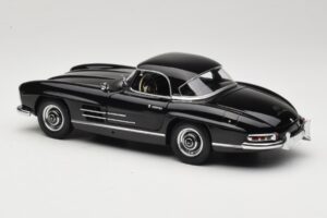 Mercedes 300 SL W198 Roadster With Hardtop Sort Minichamps 1:18 180039040 Metal — billede 7 af 8