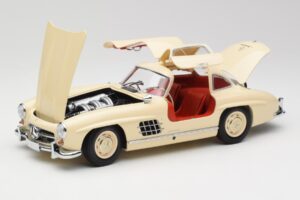 Mercedes 300 SL W198 Creme Med Rødt Interiør Minichamps 1:18 180039002 Metal — billede 2 af 8