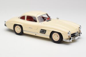Mercedes 300 SL W198 Creme Med Rødt Interiør Minichamps 1:18 180039002 Metal — billede 6 af 8