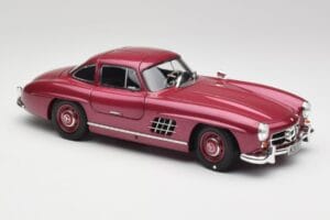 Mercedes 300 SL W198 Ildrød Minichamps 1:18 180039008 Metal — billede 6 af 8