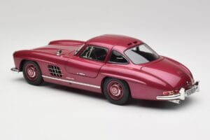 Mercedes 300 SL W198 Ildrød Minichamps 1:18 180039008 Metal — billede 7 af 8