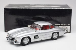 Mercedes 300 SL W198 Gullwing Sølv Minichamps 1:18 180039000 Metal — billede 8 af 8