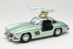 Mercedes 300 SL W198 Gullwing Light Green Metallic Minichamps 1:18 110037221 Metal — billede 2 af 8