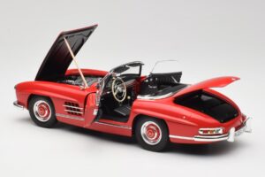 Mercedes 300 SL W198 Roadster Rød Med Hardtop Minichamps 1:18 180039041 Metal — billede 5 af 8