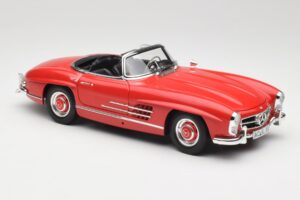 Mercedes 300 SL W198 Roadster Rød Med Hardtop Minichamps 1:18 180039041 Metal — billede 6 af 8