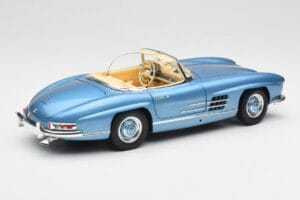 Mercedes 300 SL W198 Roadster Hardtop Light Blue Metallic Minichamps 1:18 180039042 Metal — billede 4 af 9