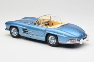 Mercedes 300 SL W198 Roadster Hardtop Light Blue Metallic Minichamps 1:18 180039042 Metal — billede 8 af 9