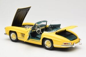 Mercedes 300 SL W198 Roadster Hardtop Signal Yellow Minichamps 1:18 180039044 Metal — billede 6 af 9