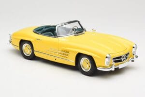 Mercedes 300 SL W198 Roadster Hardtop Signal Yellow Minichamps 1:18 180039044 Metal — billede 7 af 9