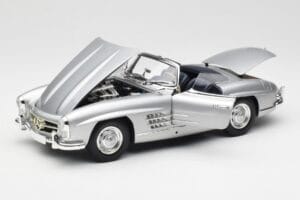 Mercedes 300 SL W198 Roadster Silver Metallic Minichamps 1:18 180039030 Metal — billede 2 af 8