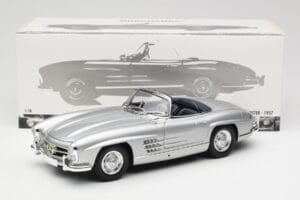 Mercedes 300 SL W198 Roadster Silver Metallic Minichamps 1:18 180039030 Metal — billede 8 af 8