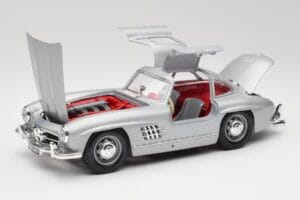 Mercedes 300 SL W198 Gullwing Silver Grå Bburago 1:18 3513 Metal — billede 2 af 8