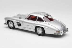Mercedes 300 SL W198 Gullwing Sølv Metallic Minichamps 1:18 B66040379 Metal — billede 7 af 8