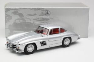 Mercedes 300 SL W198 Gullwing Sølv Metallic Minichamps 1:18 B66040379 Metal — billede 8 af 8