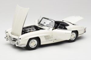 Mercedes 300 SL W198 Roadster Hvid Med Soft Top Minichamps 1:18 180039034 Metal — billede 2 af 9