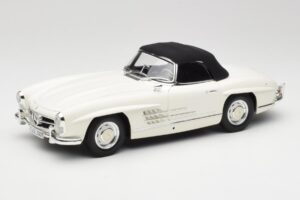 Mercedes 300 SL W198 Roadster Hvid Med Soft Top Minichamps 1:18 180039034 Metal — billede 3 af 9