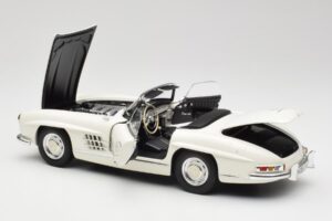 Mercedes 300 SL W198 Roadster Hvid Med Soft Top Minichamps 1:18 180039034 Metal — billede 6 af 9