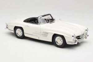 Mercedes 300 SL W198 Roadster Hvid Med Soft Top Minichamps 1:18 180039034 Metal — billede 7 af 9