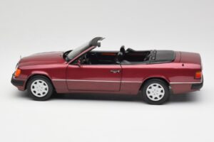 Mercedes 300CE-24 A124 Cabriolet Almandine Rød Metallic Norev 1:18 B66040616 Metal — billede 4 af 8