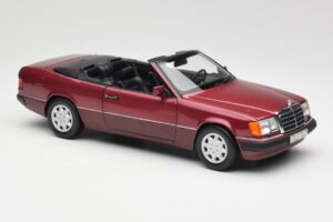 Mercedes 300CE-24 A124 Cabriolet Almandine Rød Metallic Norev 1:18 B66040616 Metal — billede 6 af 8