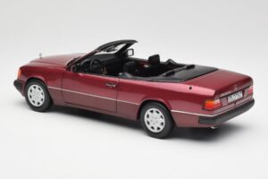 Mercedes 300CE-24 A124 Cabriolet Almandine Rød Metallic Norev 1:18 B66040616 Metal — billede 7 af 8