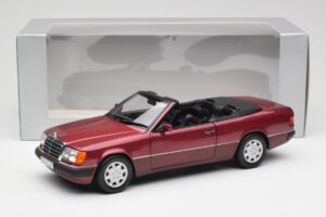 Mercedes 300CE-24 A124 Cabriolet Almandine Rød Metallic Norev 1:18 B66040616 Metal — billede 8 af 8