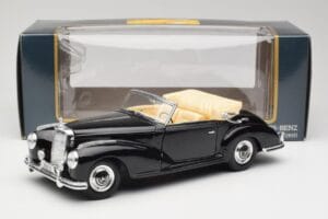 Mercedes 300SC W188 Obsidian Sort Maisto 1:18 806B Metal — billede 8 af 8