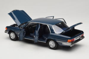 Mercedes 350 SEL W116 Hansa Blue Norev 1:18 183976 Metal — billede 5 af 8
