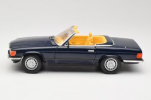 Mercedes 350 SL R107 Mørkeblå Sun Star 1:18 MB003 Metal — billede 4 af 8