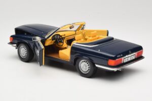 Mercedes 350 SL R107 Mørkeblå Sun Star 1:18 MB003 Metal — billede 5 af 8