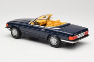 Mercedes 350 SL R107 Mørkeblå Sun Star 1:18 MB003 Metal — billede 7 af 8