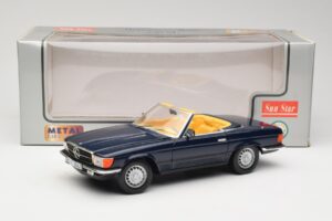 Mercedes 350 SL R107 Mørkeblå Sun Star 1:18 MB003 Metal — billede 8 af 8
