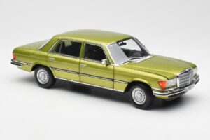 Mercedes 450 SEL W116 Citrus Grøn Forhandlerudgave Norev 1:18 B66040683 Metal — billede 6 af 8