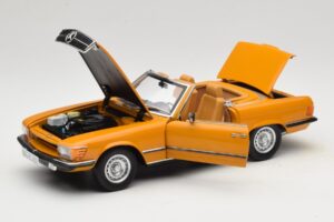 Mercedes 450 SL R107 Cayenne Orange Norev 1:18 183350 Metal — billede 2 af 10