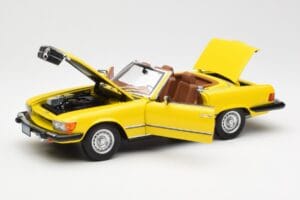 Mercedes 450SL R107 Gul US Version Norev 1:18 183727 Metal — billede 2 af 9
