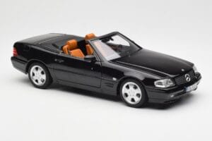 Mercedes SL 500 R129 Sort Norev 1:18 183750 Metal — billede 8 af 10