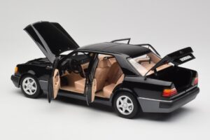 Mercedes 500E W124 Sort Limited Edition Norev 1:18 183949 Metal — billede 5 af 12