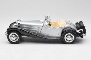 Mercedes 500K Roadster Sølv Bburago 1:18 3020-M1 Metal — billede 4 af 8