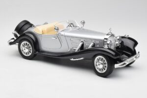 Mercedes 500K Roadster Sølv Bburago 1:18 3020-M1 Metal — billede 6 af 8
