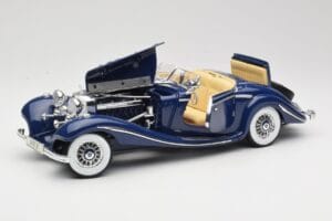 Mercedes 500K Special Roadster Blå Maisto 1:18 56059 Metal — billede 2 af 8