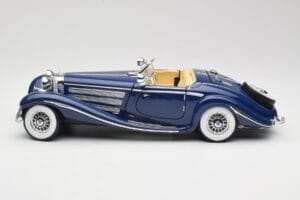 Mercedes 500K Special Roadster Blå Maisto 1:18 56059 Metal — billede 4 af 8