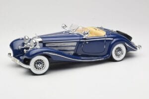 Mercedes 500K Special Roadster Blå Maisto 1:18 56059 Metal